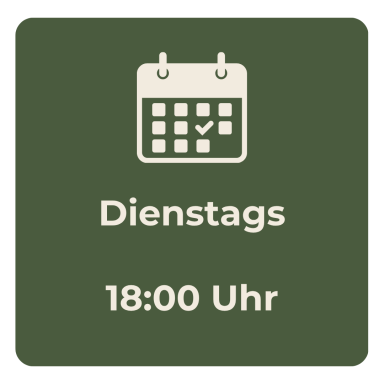 Termin für Dienstags um 18:00 Uhr in einem Kalender.